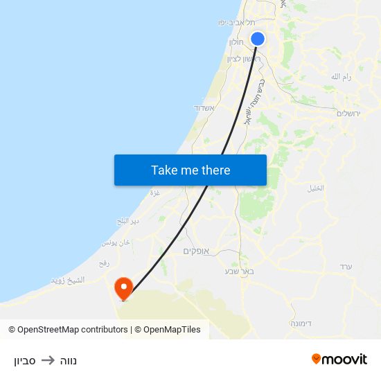 סביון to נווה map