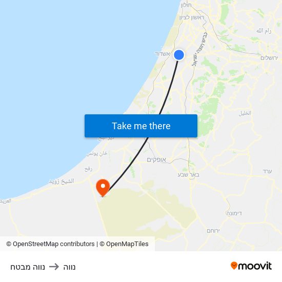 נווה מבטח to נווה map