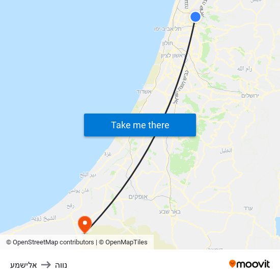 אלישמע to נווה map