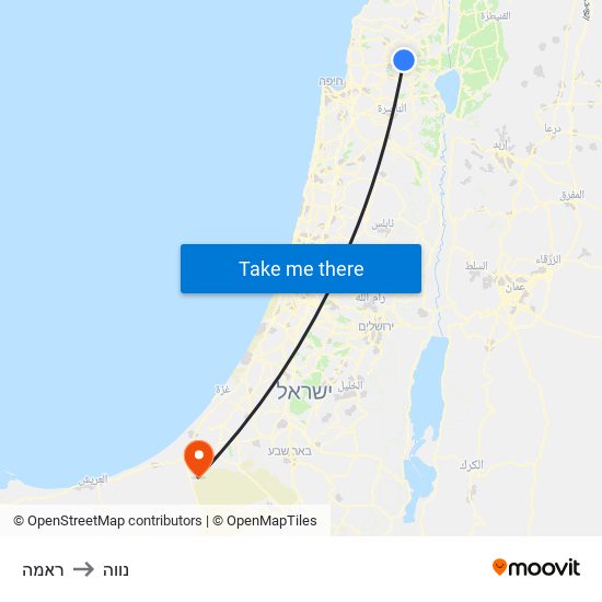 ראמה to נווה map