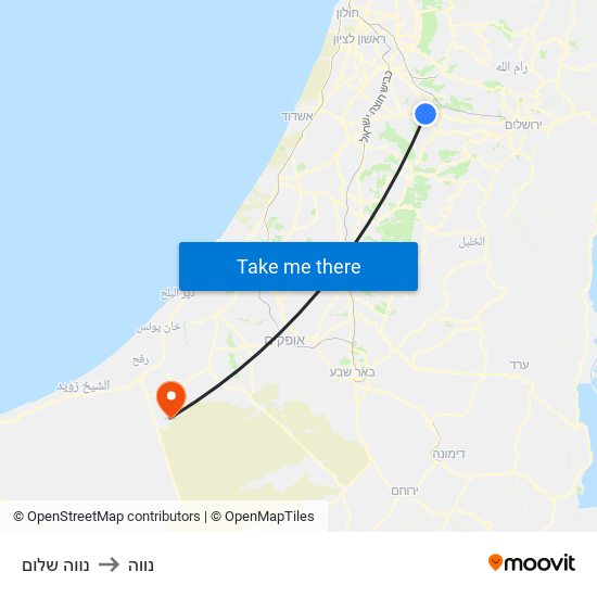 נווה שלום to נווה map