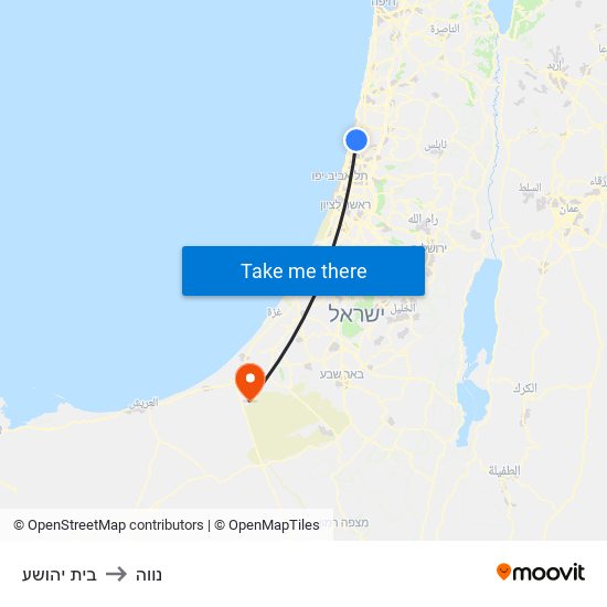 בית יהושע to נווה map