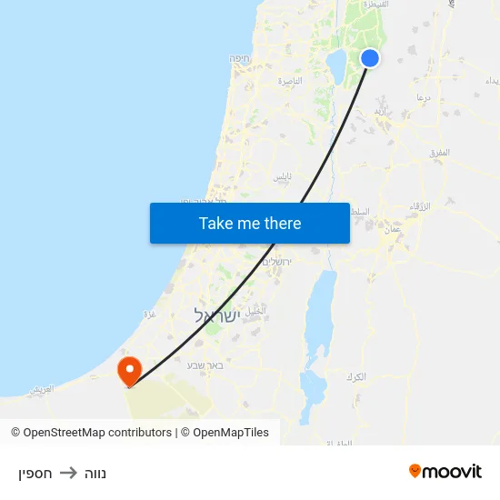 חספין to נווה map