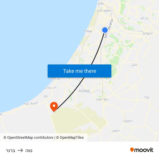 ברנר to נווה map