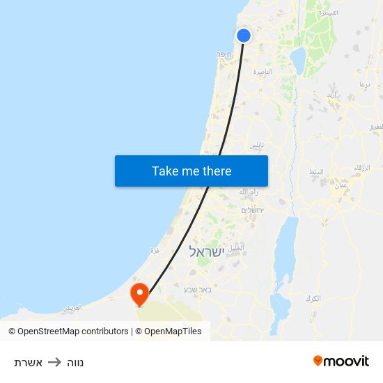 אשרת to נווה map