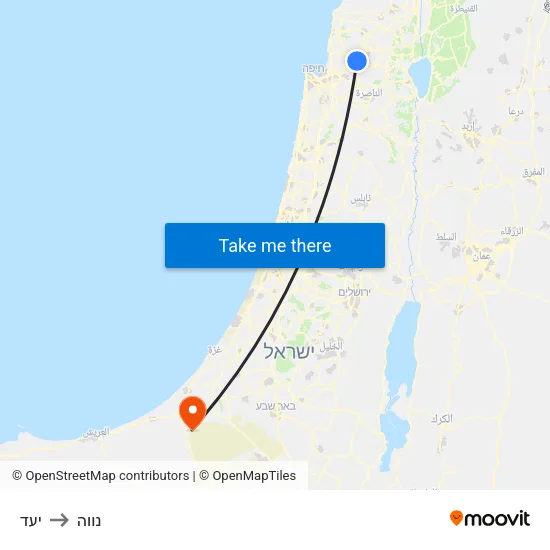 יעד to נווה map