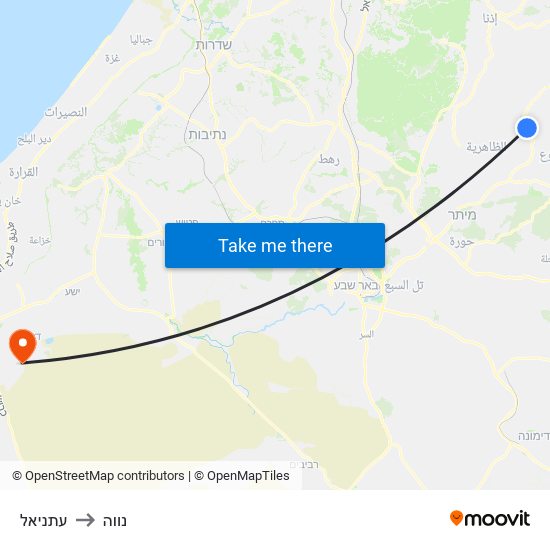 עתניאל to נווה map