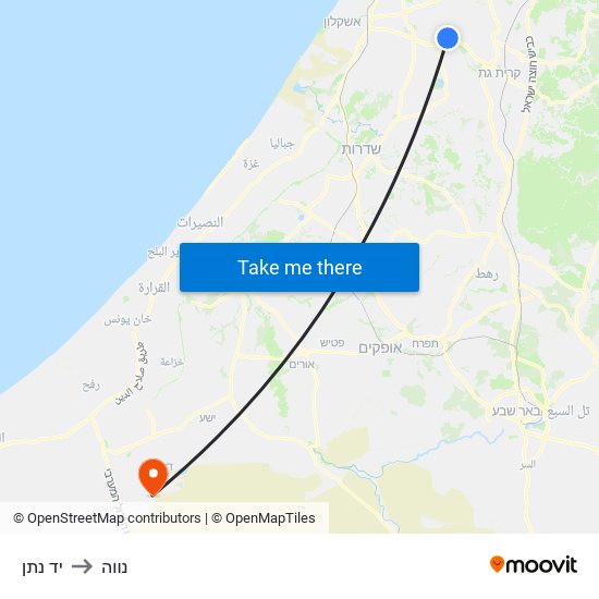 יד נתן to נווה map