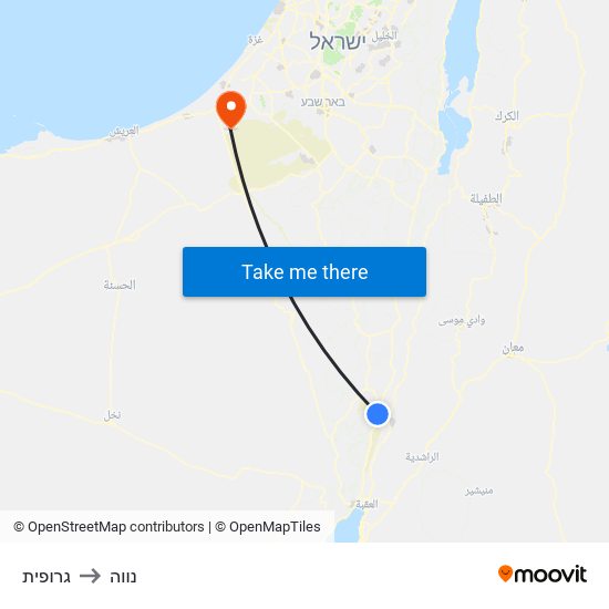 גרופית to נווה map