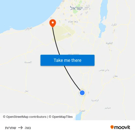 שחרות to נווה map
