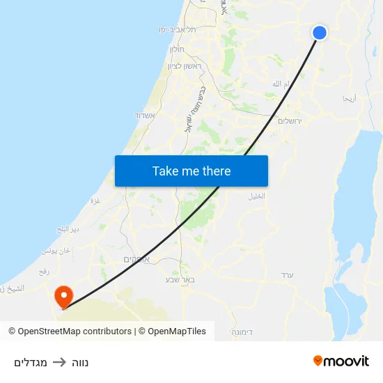 מגדלים to נווה map