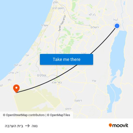 בית הערבה to נווה map