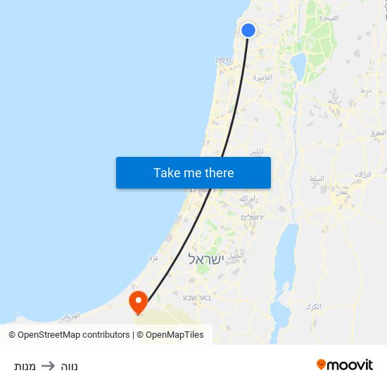 מנות to נווה map