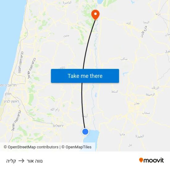 קליה to נווה אור map