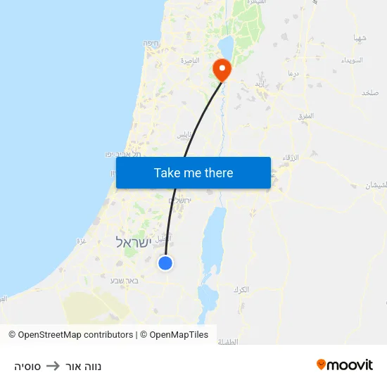 סוסיה to נווה אור map