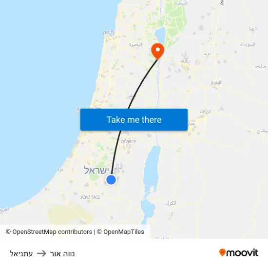 עתניאל to נווה אור map