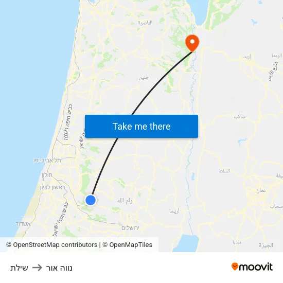 שילת to נווה אור map