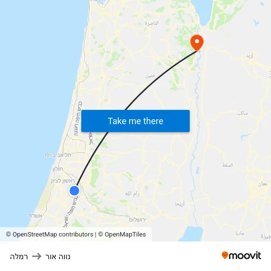 רמלה to נווה אור map
