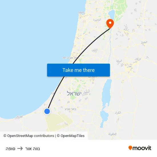 סופה to נווה אור map