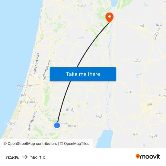 שואבה to נווה אור map
