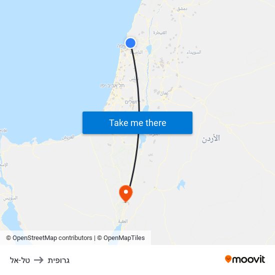 טל-אל to גרופית map