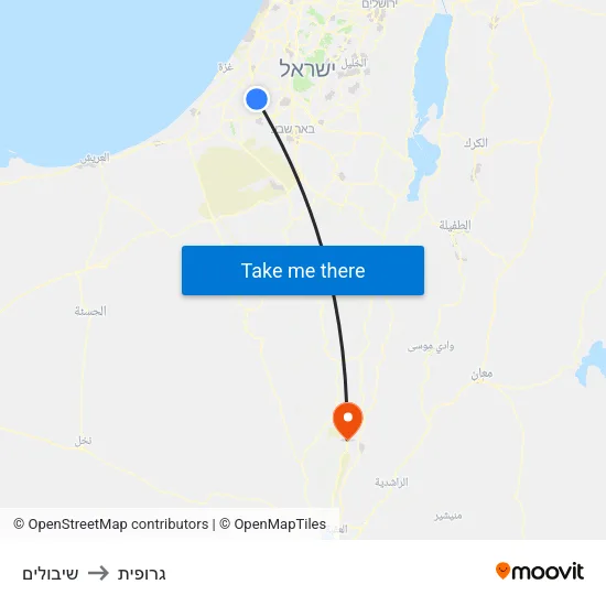 שיבולים to גרופית map
