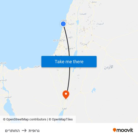 החותרים to גרופית map