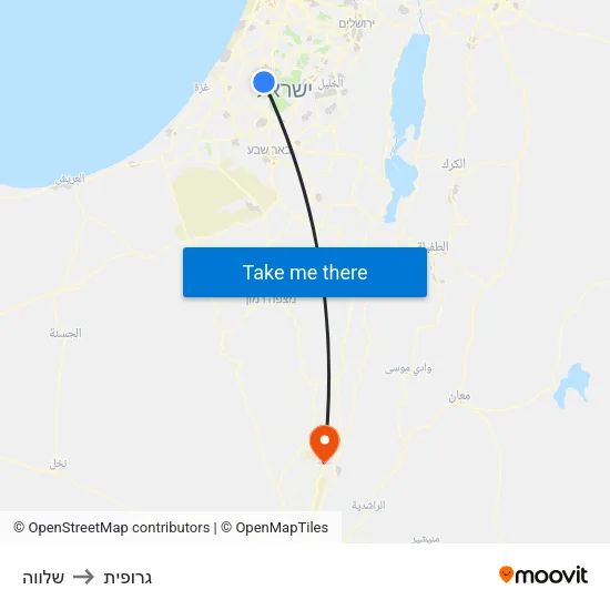 שלווה to גרופית map