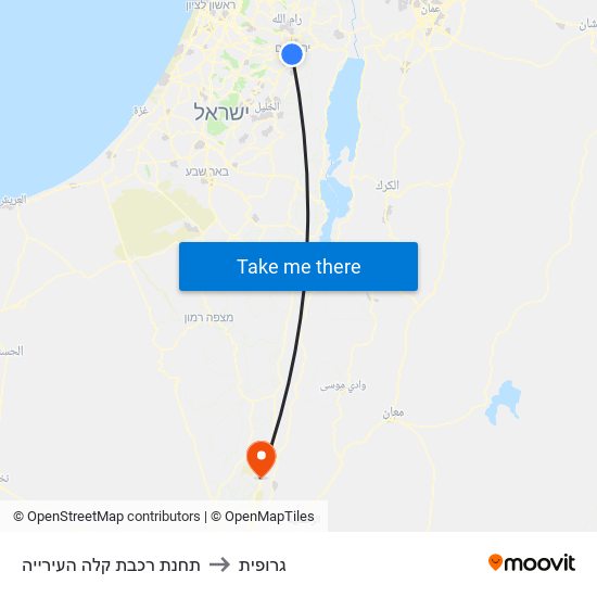 תחנת רכבת קלה העירייה to גרופית map