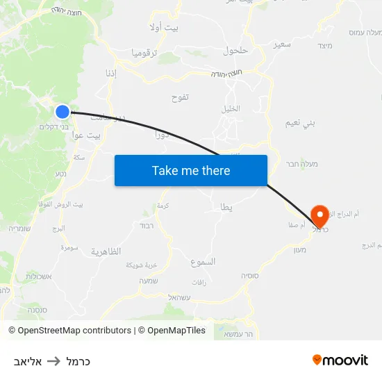 אליאב to כרמל map