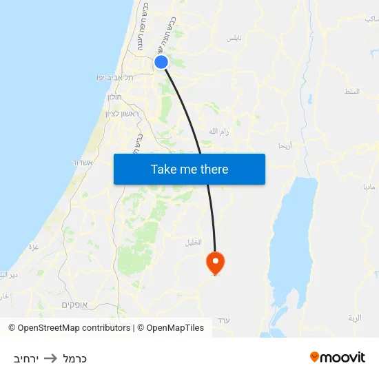 ירחיב to כרמל map