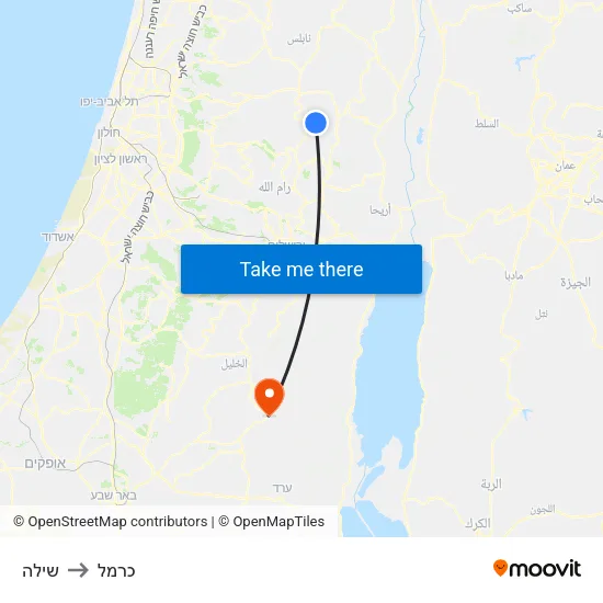 שילה to כרמל map
