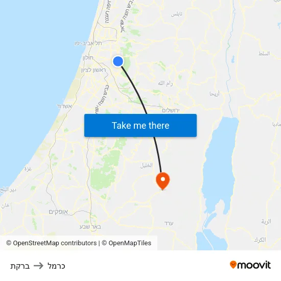 ברקת to כרמל map