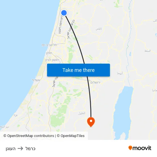 העוגן to כרמל map