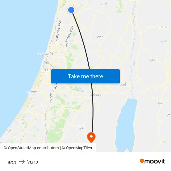 מאור to כרמל map