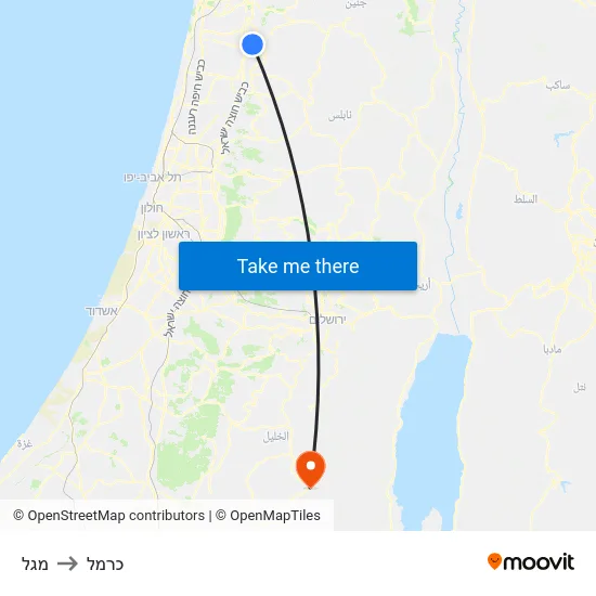 מגל to כרמל map