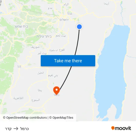 קדר to כרמל map