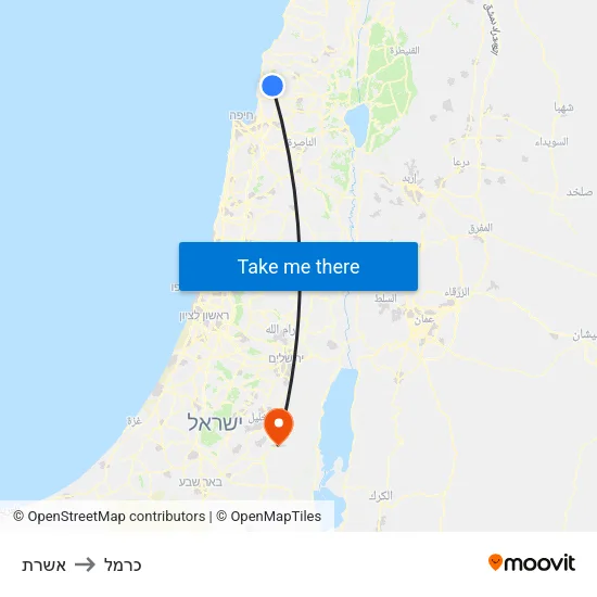 אשרת to כרמל map