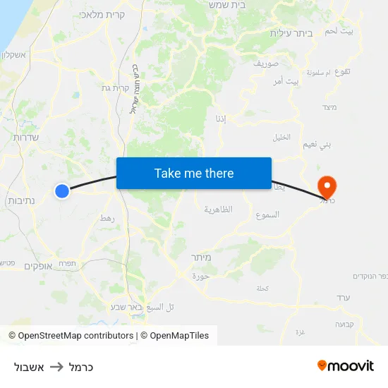 אשבול to כרמל map