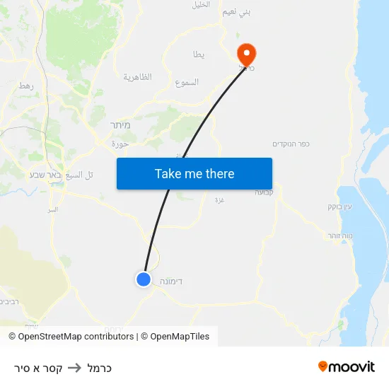 קסר א סיר to כרמל map