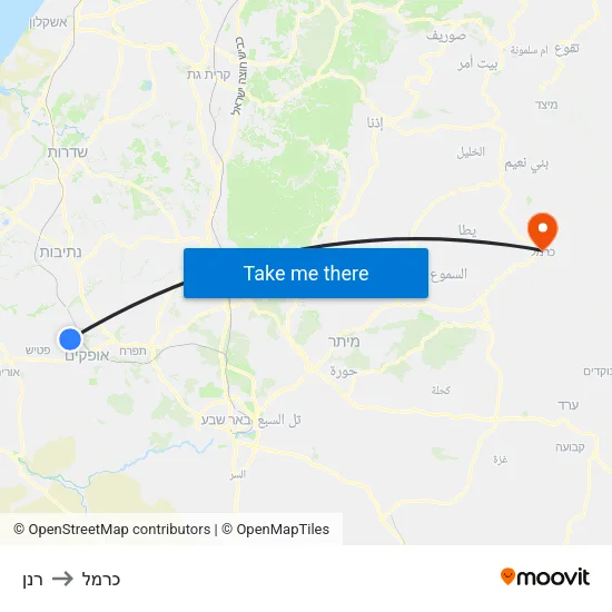רנן to כרמל map