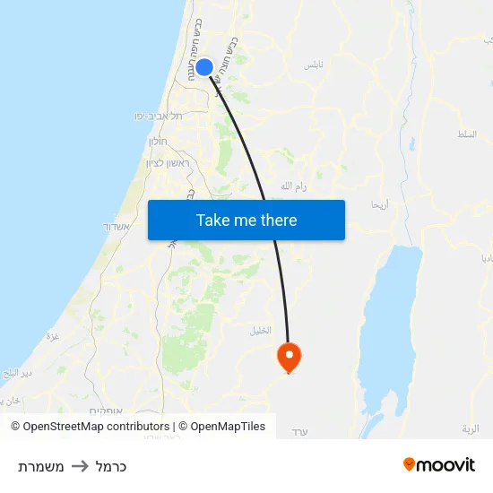 משמרת to כרמל map