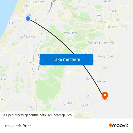 עשרת to כרמל map