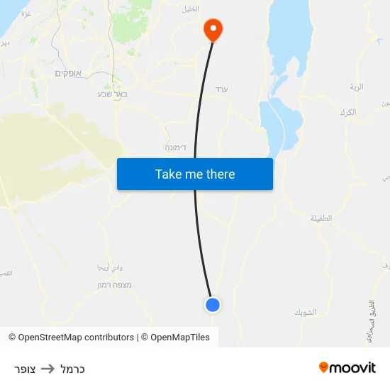צופר to כרמל map