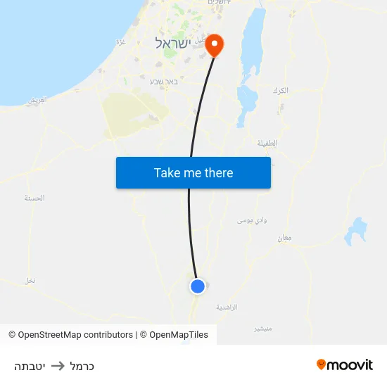 יטבתה to כרמל map