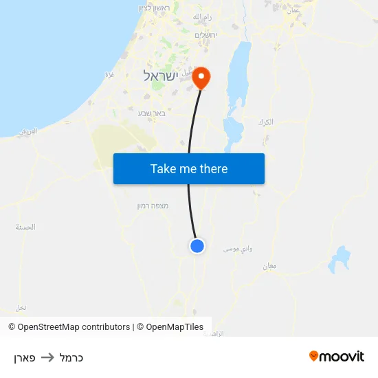 פארן to כרמל map