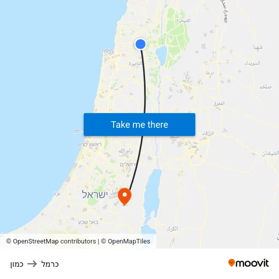 כמון to כרמל map