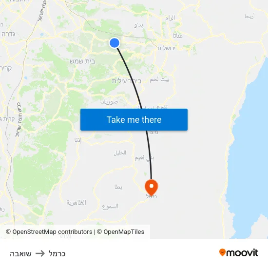 שואבה to כרמל map