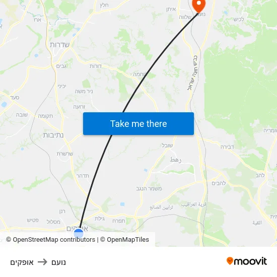 אופקים to נועם map