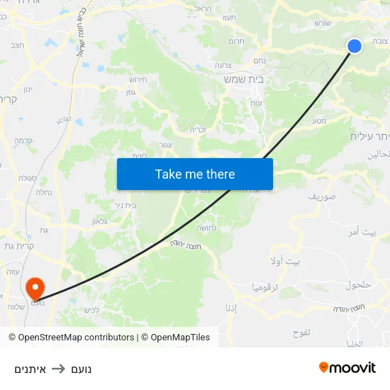 איתנים to נועם map